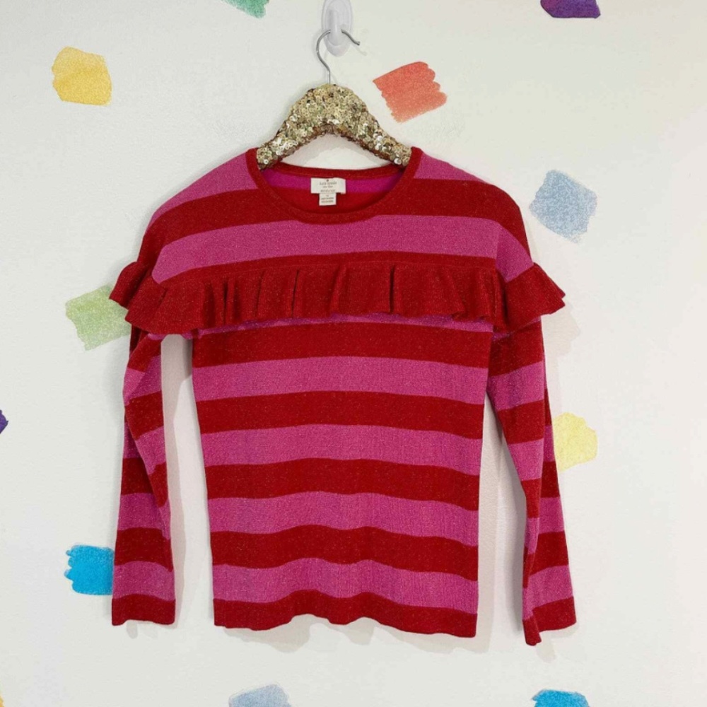 Kate spade Red and pink striped sweater